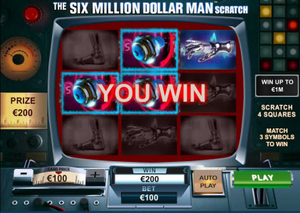 Six Million Dollar Man Online Scratch Card